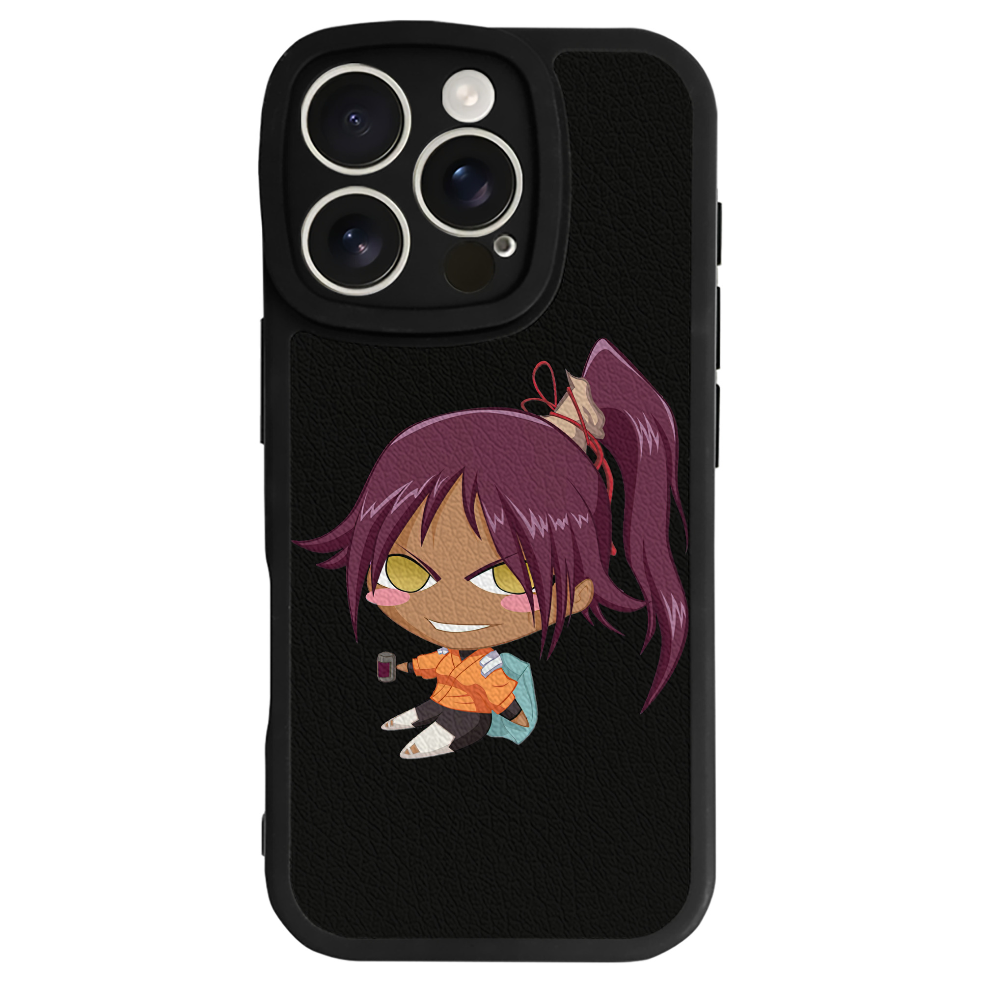 （画像用） ブリーチ 四楓院 夜一（しほういん よるいち） BLEACH Shihouin Yoruichi 【iPhone 16シリーズ対応】シリコンスマホケース（レザー調） 材質：シリコン
